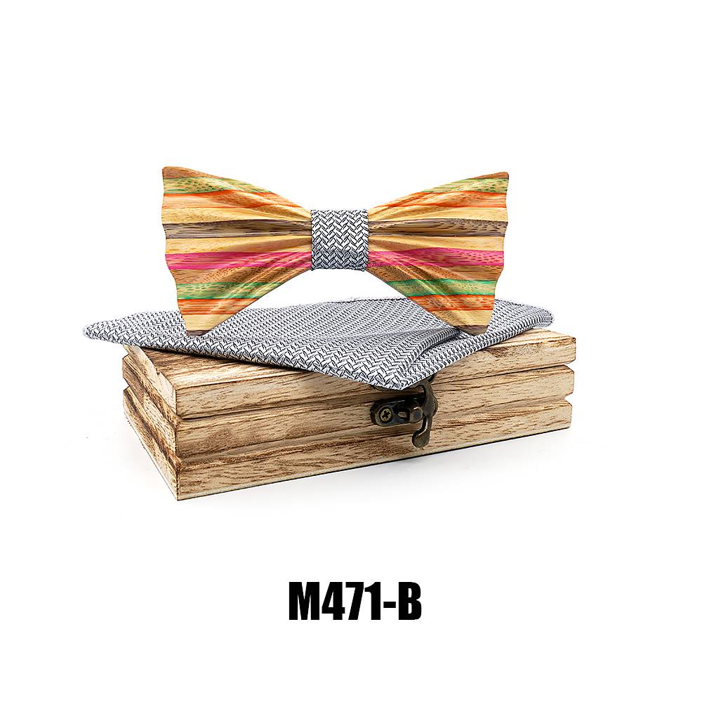 M471 M471  Rainbow Stripe Bow Tie Set — colour B