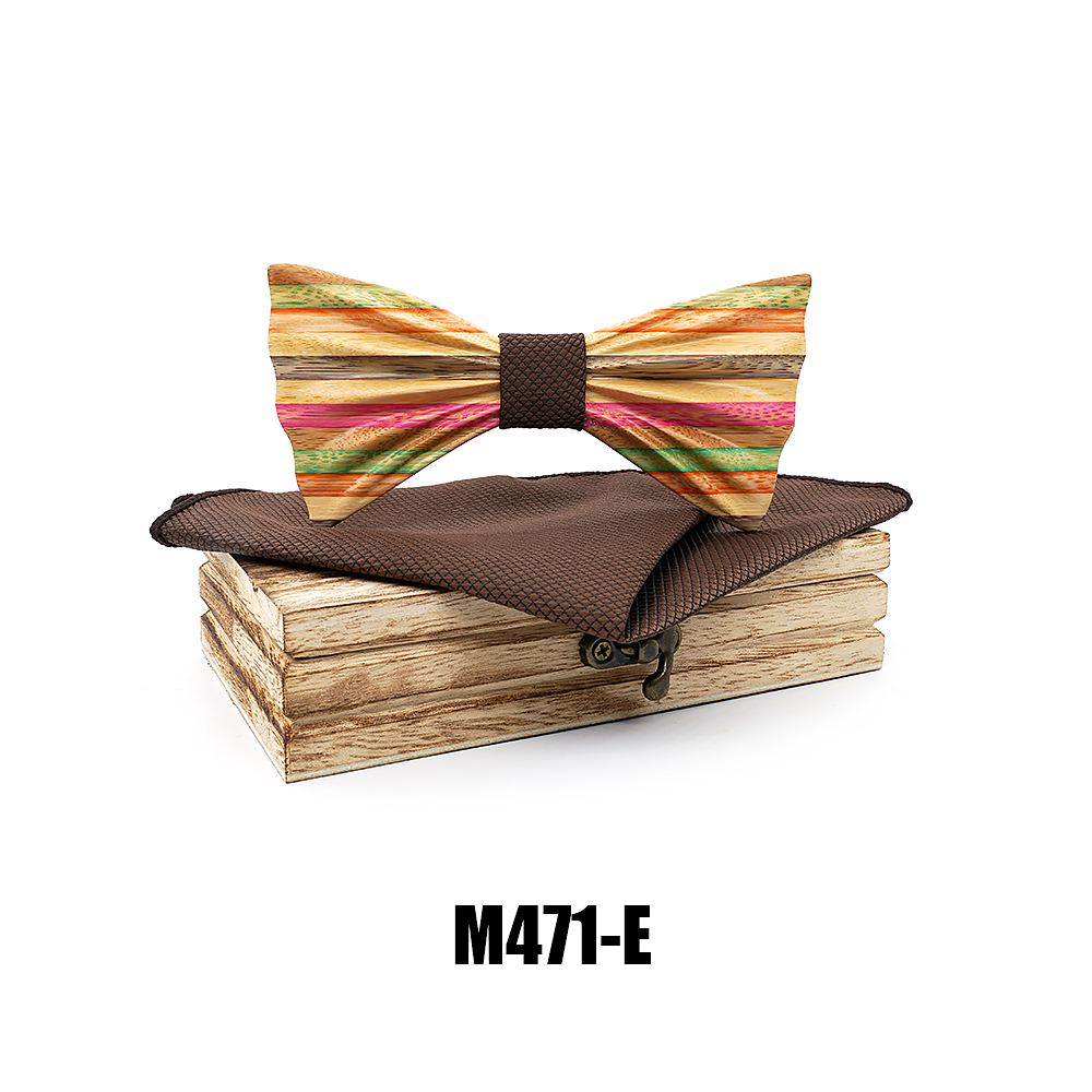 M471 M471  Rainbow Stripe Bow Tie Set — colour E