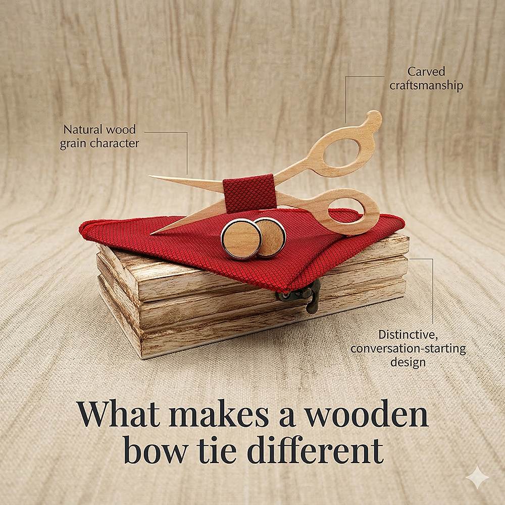 M483 M483  Scissors Design Bow Tie Set, Maple — view 8