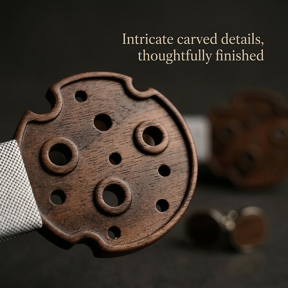 M485 M485  Camera Reel Cutout Bow Tie Set, Walnut — view 3
