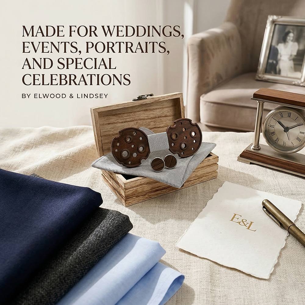 M485 M485  Camera Reel Cutout Bow Tie Set, Walnut — view 4