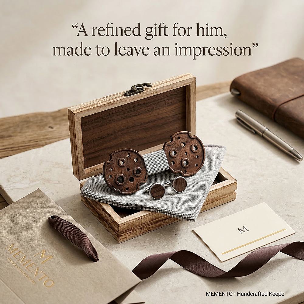 M485 M485  Camera Reel Cutout Bow Tie Set, Walnut — view 10
