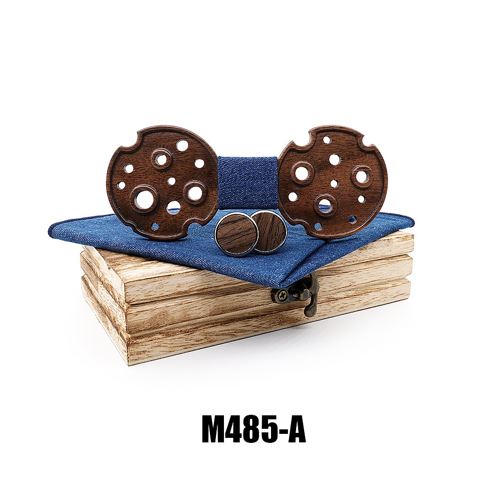 M485 M485  Camera Reel Cutout Bow Tie Set, Walnut — colour A