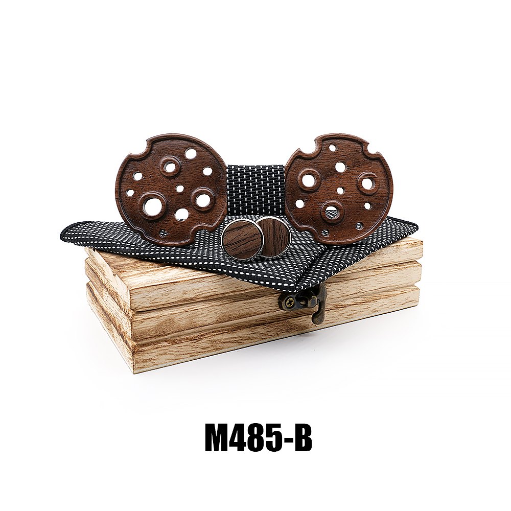 M485 M485  Camera Reel Cutout Bow Tie Set, Walnut — colour B