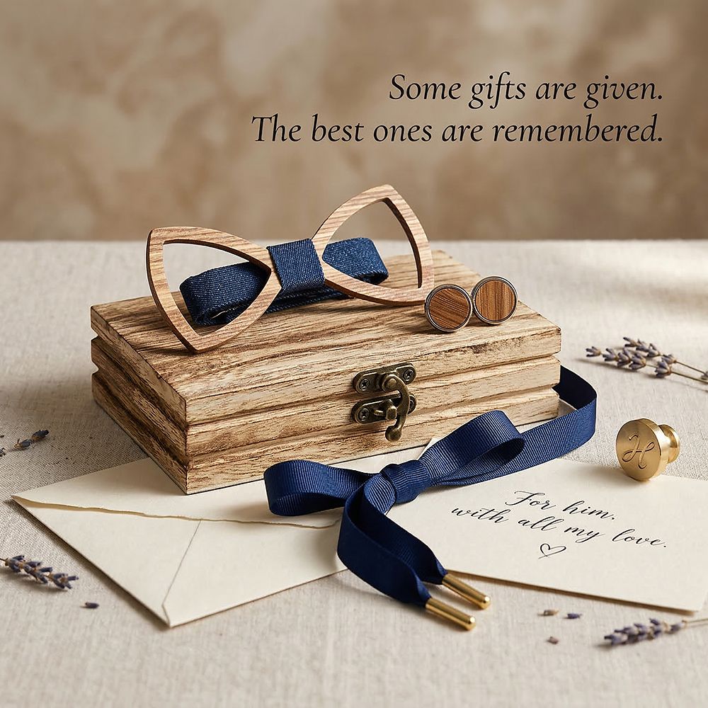M488 M488  Open Frame Bow Tie Set, Zebrawood — view 7