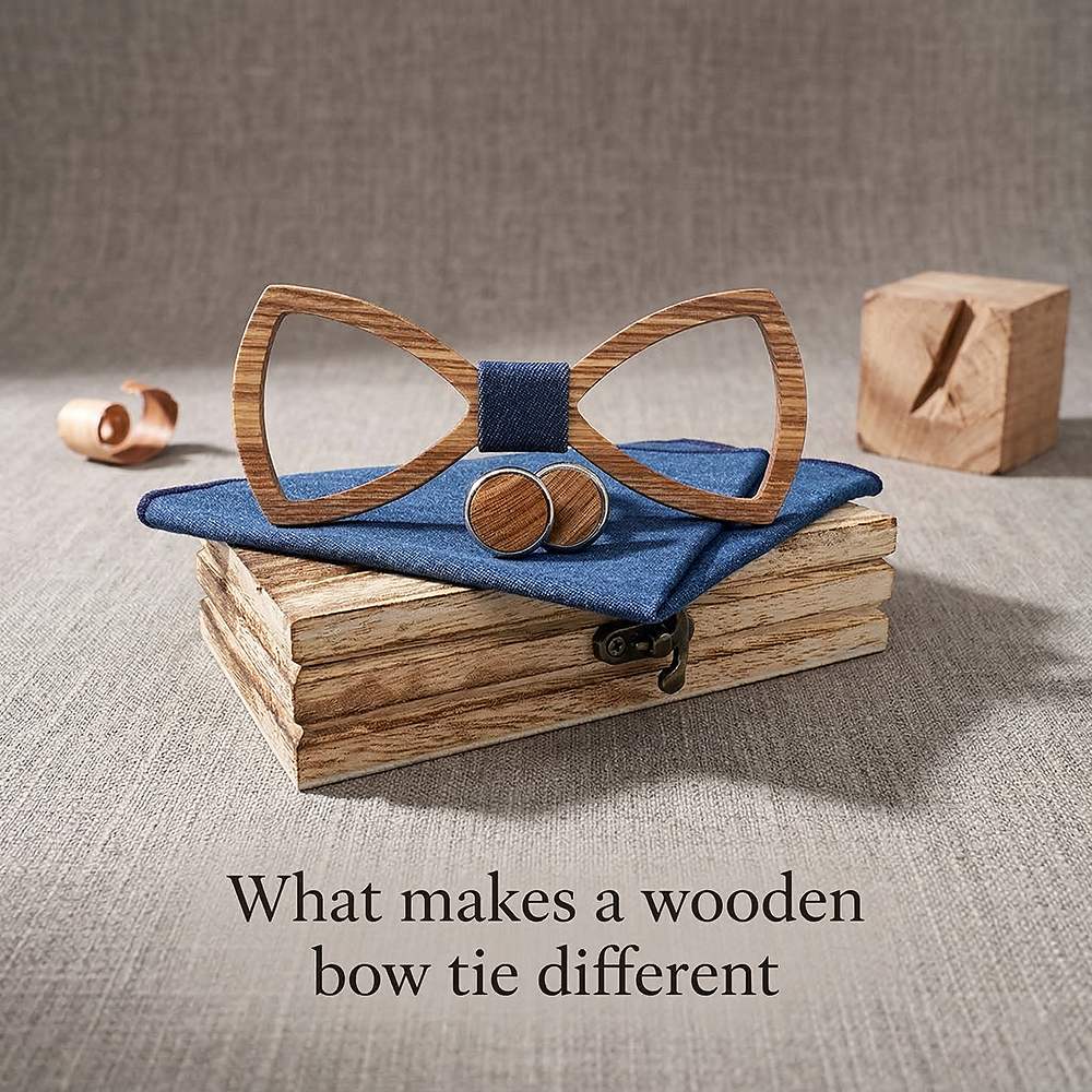 M488 M488  Open Frame Bow Tie Set, Zebrawood — view 9