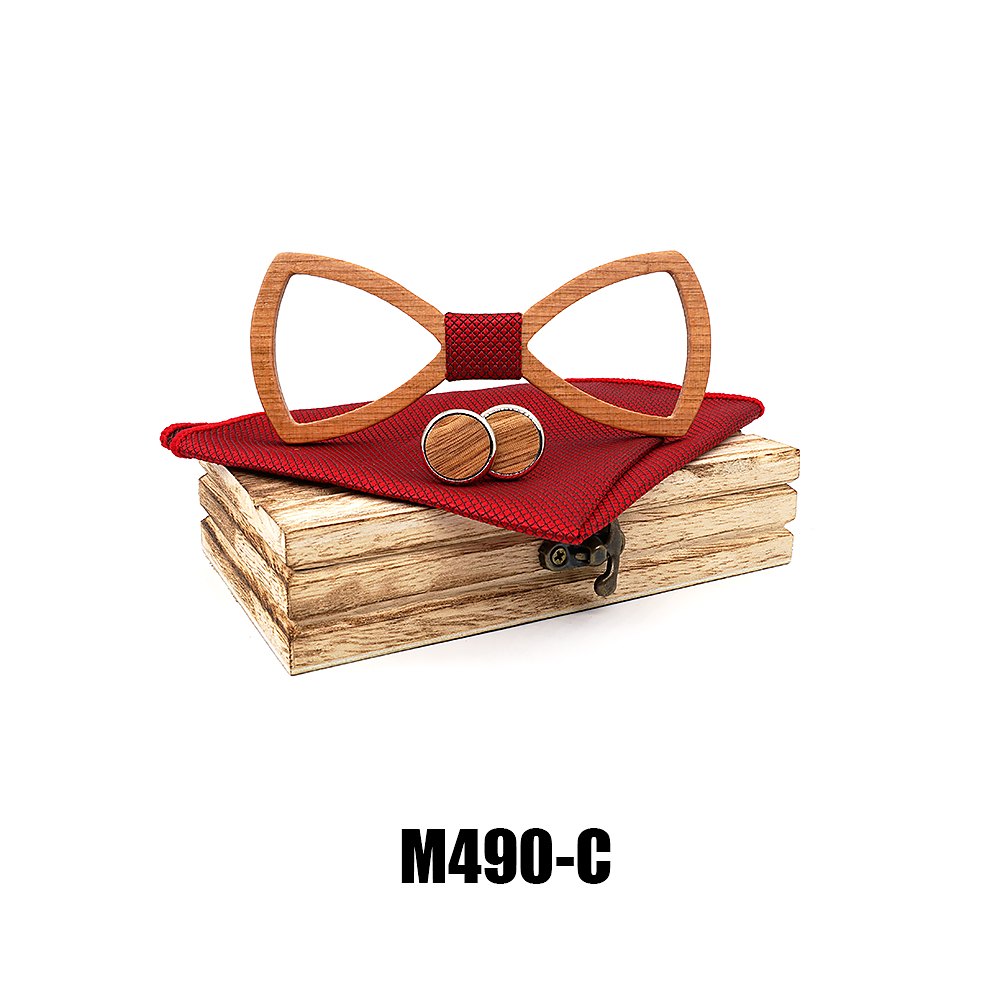 M490 M490  Open Frame Bow Tie Set, Beech — view 3