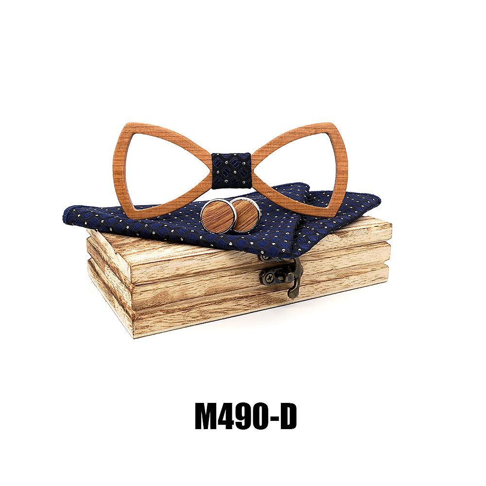 M490 M490  Open Frame Bow Tie Set, Beech — colour D