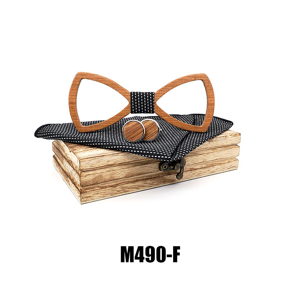 M490 M490  Open Frame Bow Tie Set, Beech — colour F
