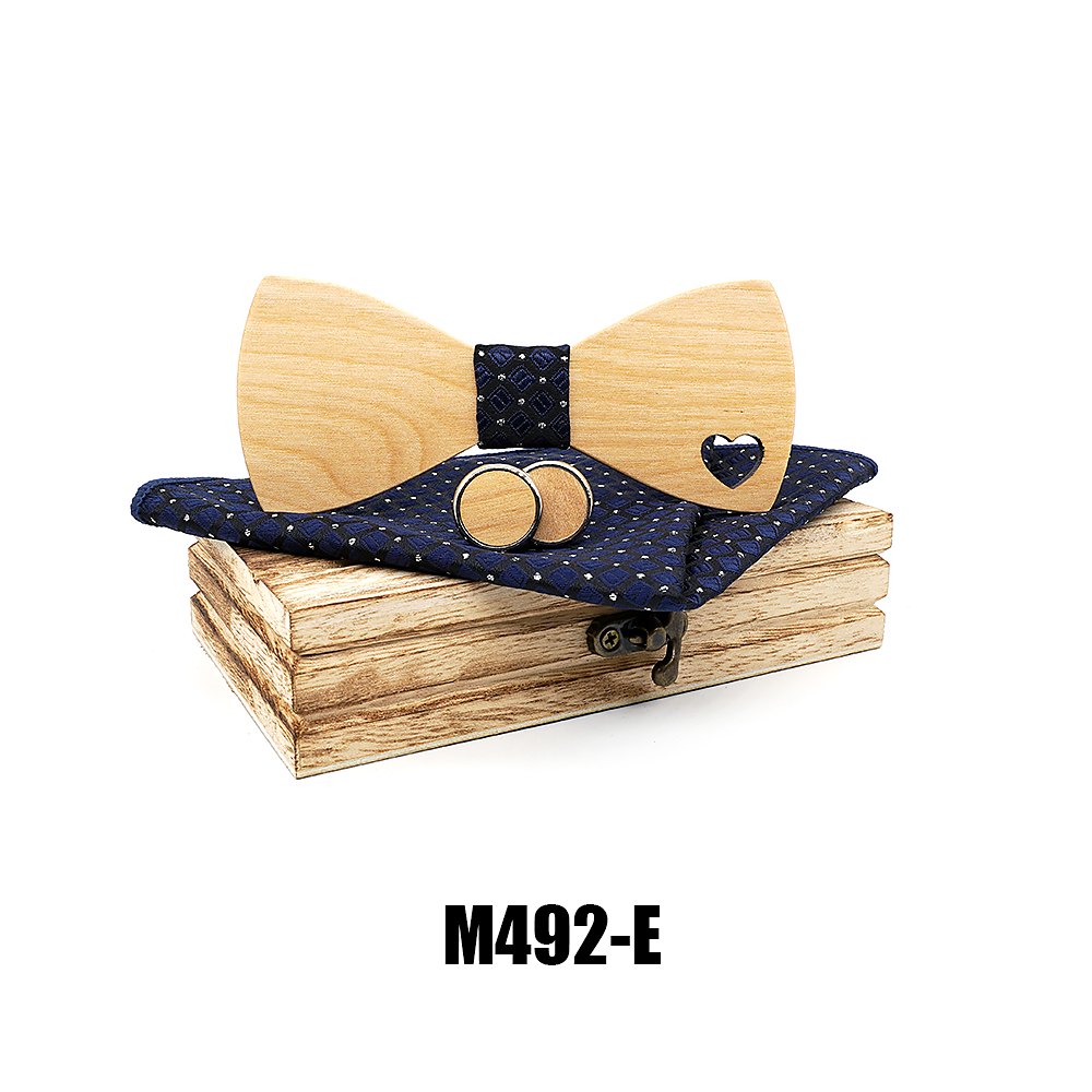 M492 M492  Heart Cutout Bow Tie Set, Maple — colour E