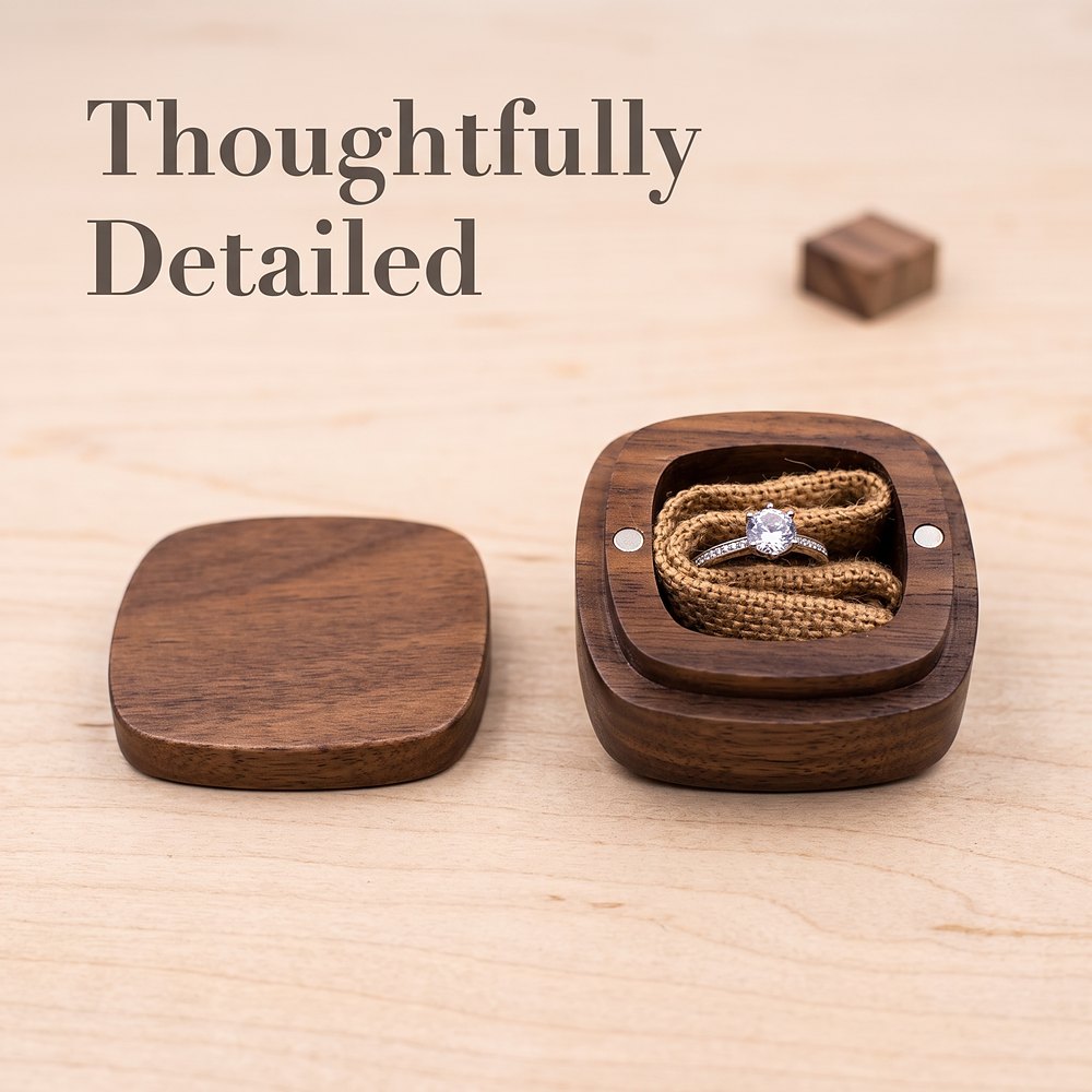 RB505 RB505  Square Ring Box, Rounded Corners, Solid Lid — view 3