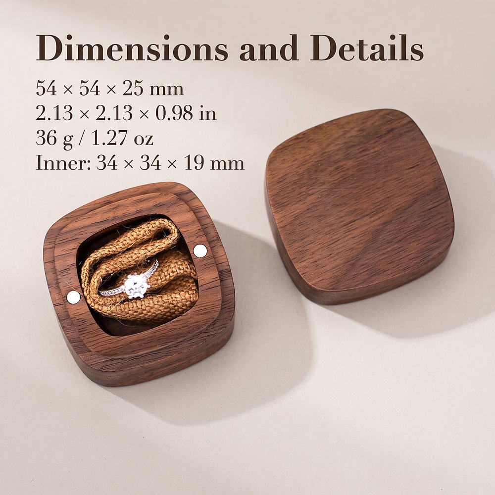 RB505 RB505  Square Ring Box, Rounded Corners, Solid Lid — view 8