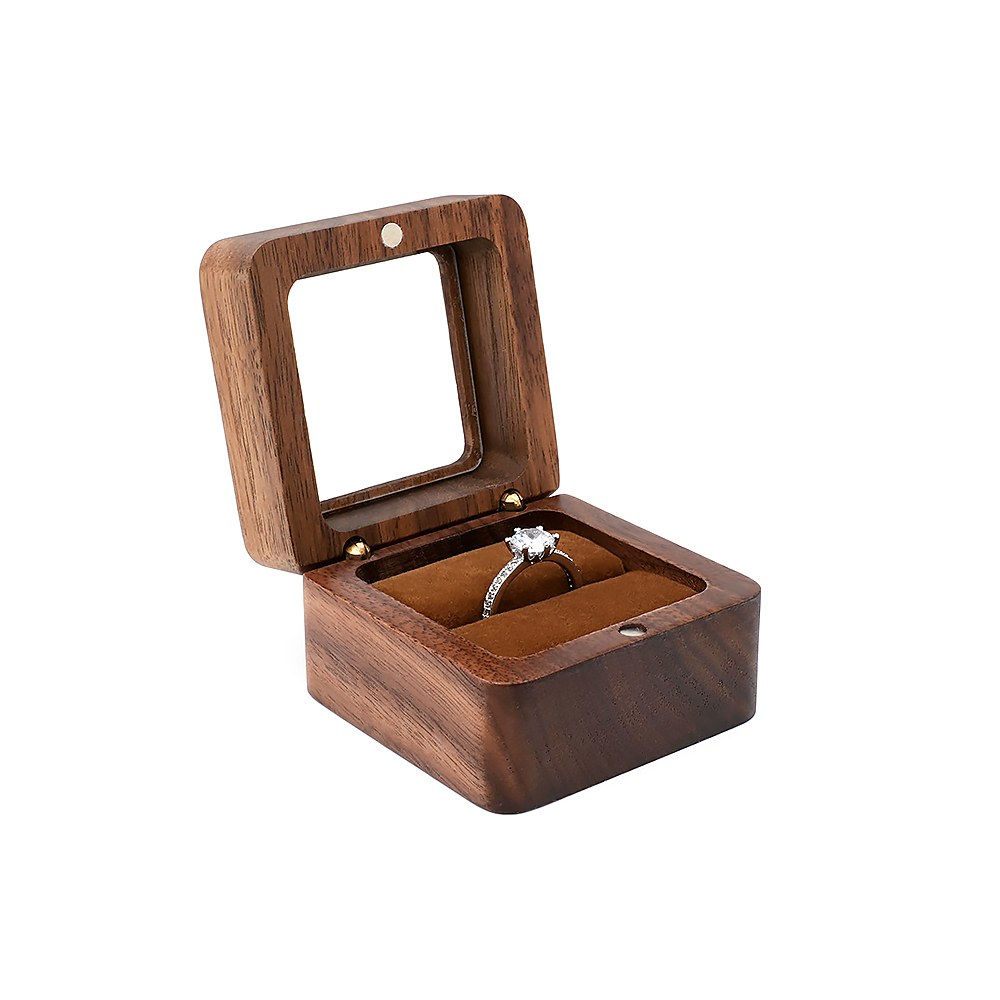RB511 RB511  Square Ring Box, Window Lid, Double Slot — view 6