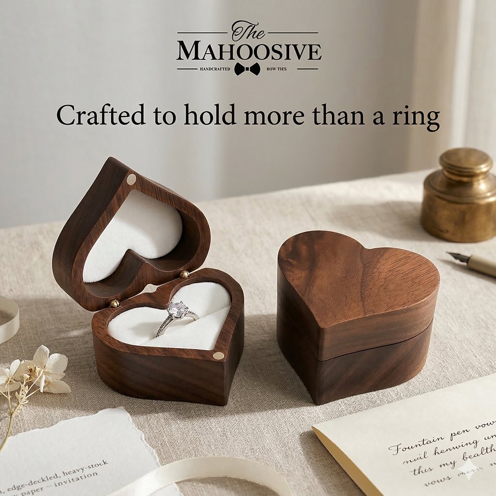 RB513 RB513  Heart Window Ring Box, Walnut — view 8