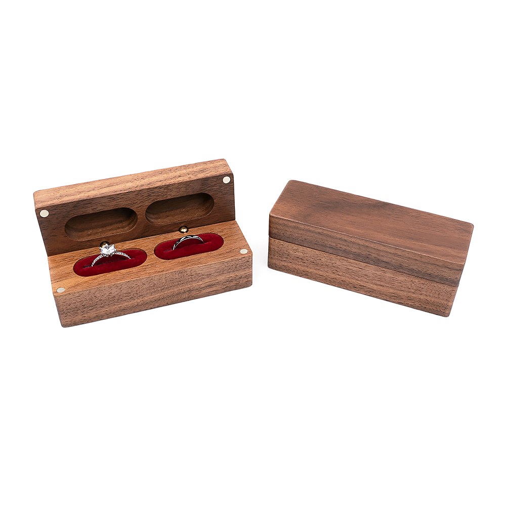 RB526 RB526  Double-Slot Ring Box, Long Body, Red Velvet — view 6