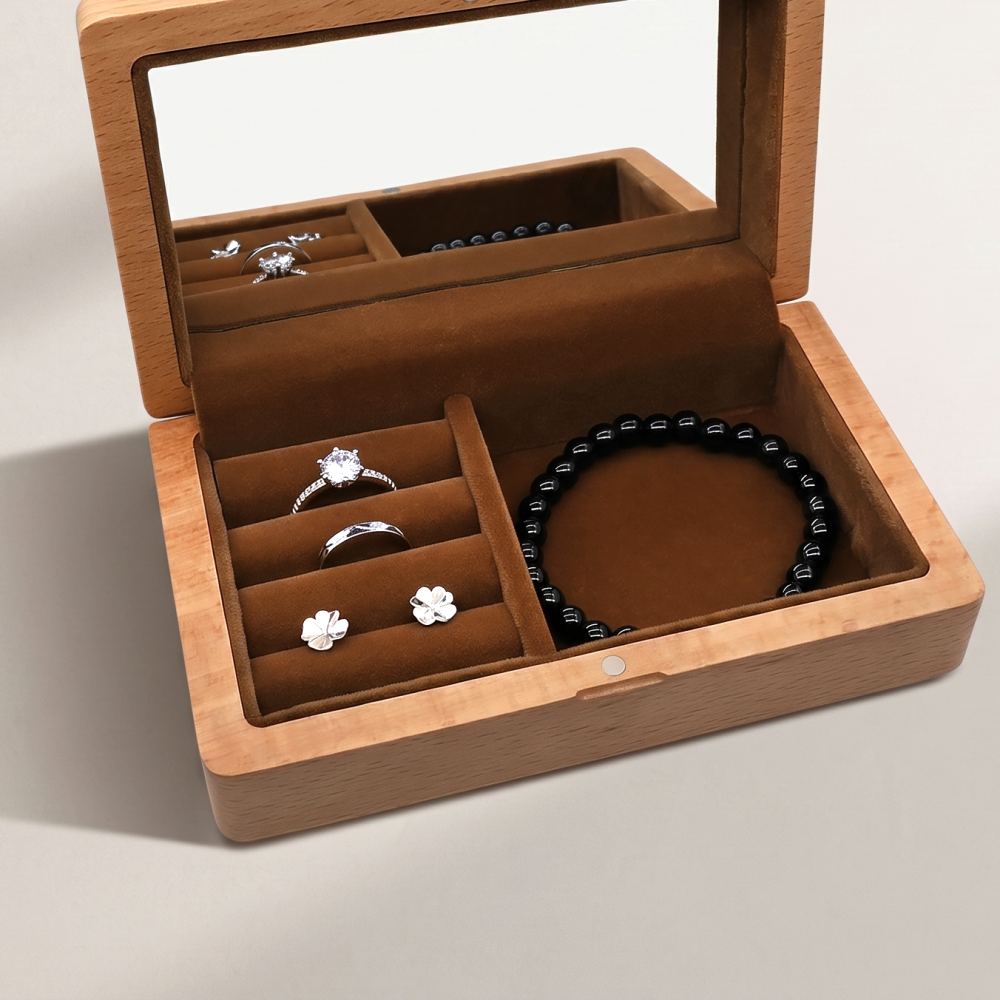 RB532 RB532  Jewellery Organiser, Beech, Mirror Lid — colour C1
