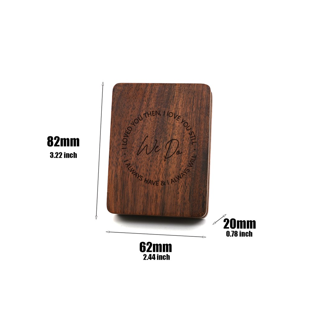 RB559 RB559  V-Fold Proposal Ring Box, Walnut, Black Velvet — view 3