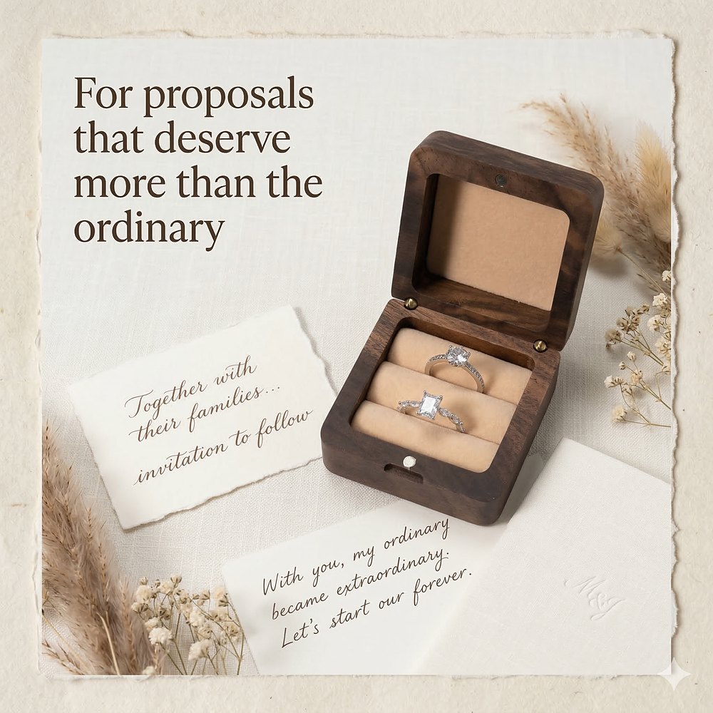 RB565 RB565  Bevelled Ring Box, Champagne Finish — view 4