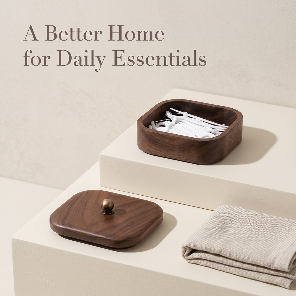 RB567 RB567  Dental Floss Storage Box, Walnut — view 2