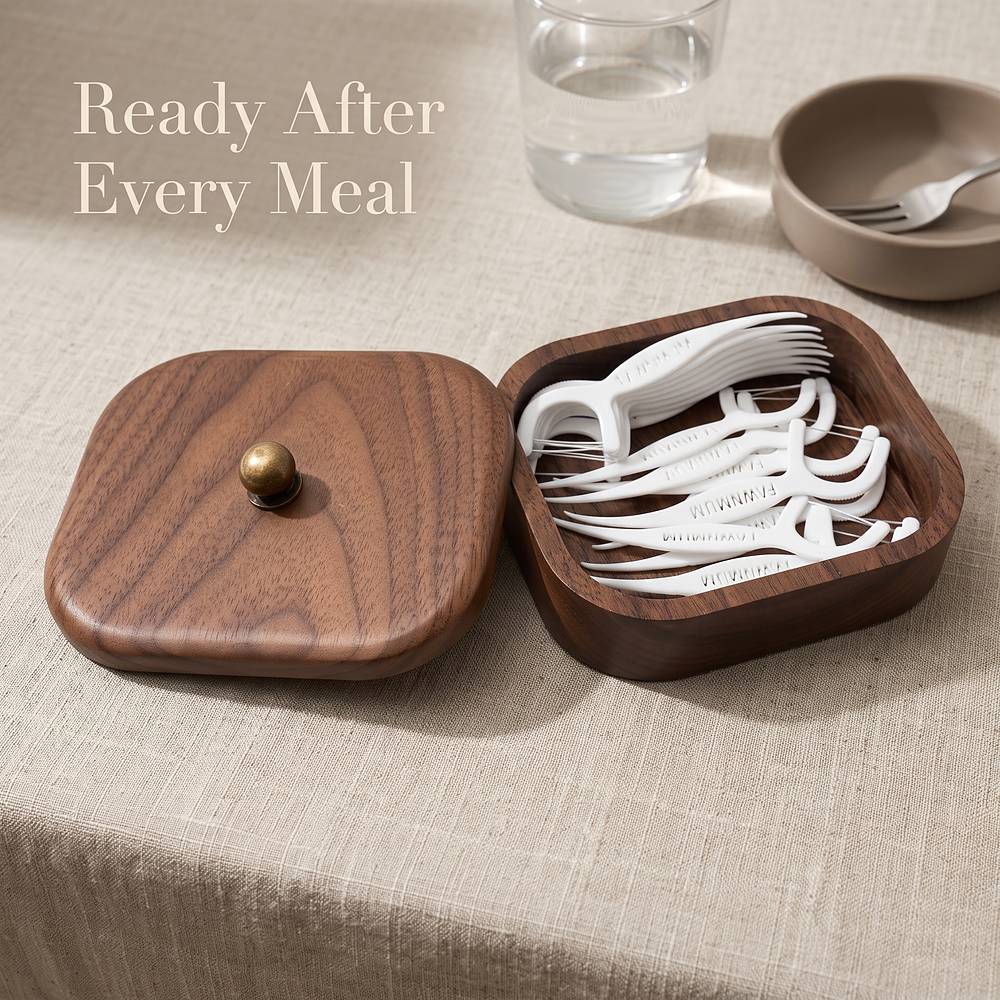 RB567 RB567  Dental Floss Storage Box, Walnut — view 8