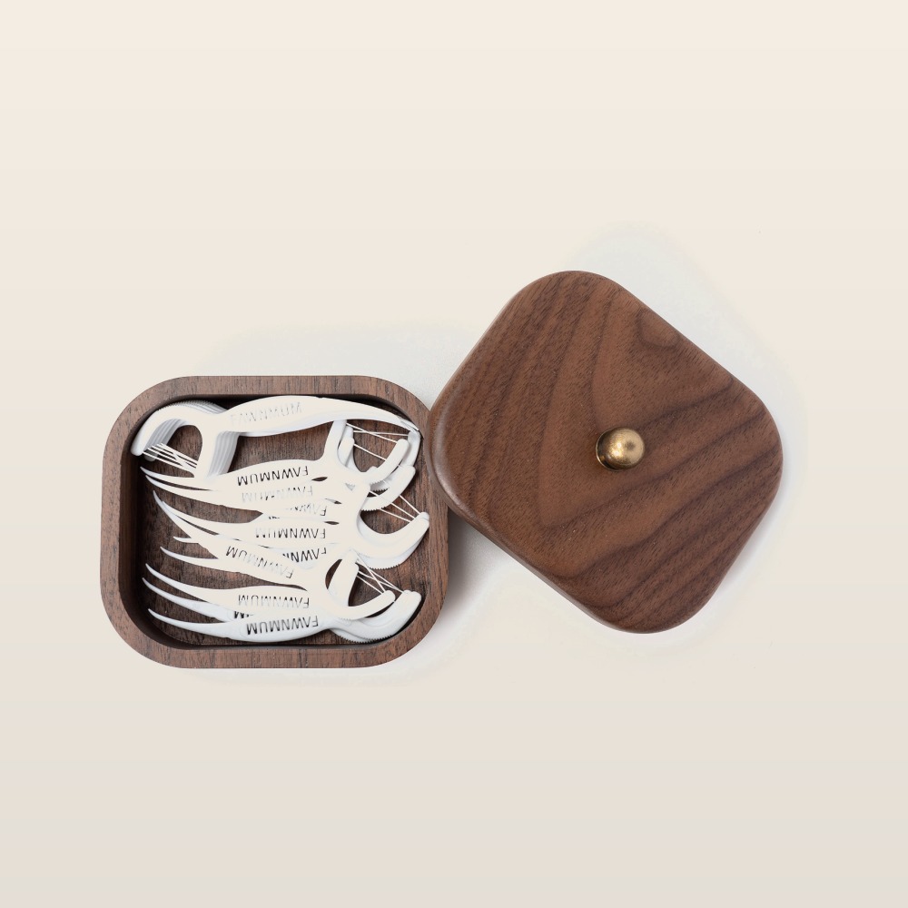 RB567  Dental Floss Storage Box, Walnut