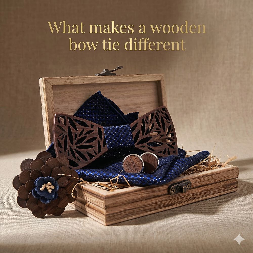 T201 T201  Floral Cutout Bow Tie Set, Walnut — view 11
