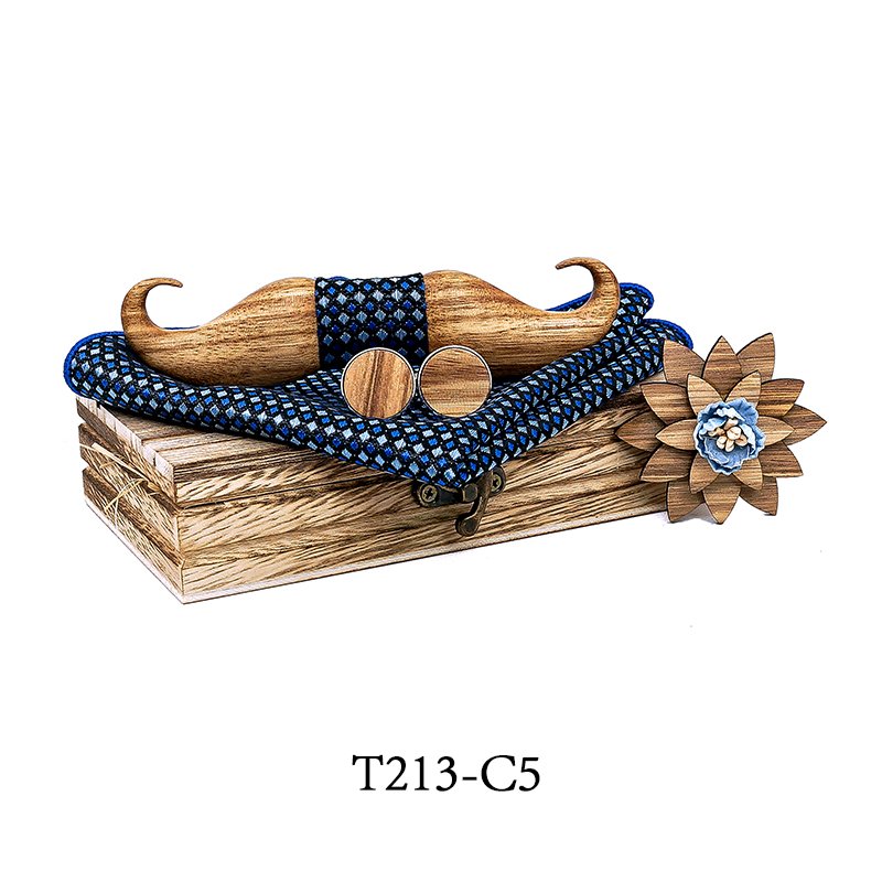T213 T213  Solid Grain Bow Tie Set, Maple — colour C5