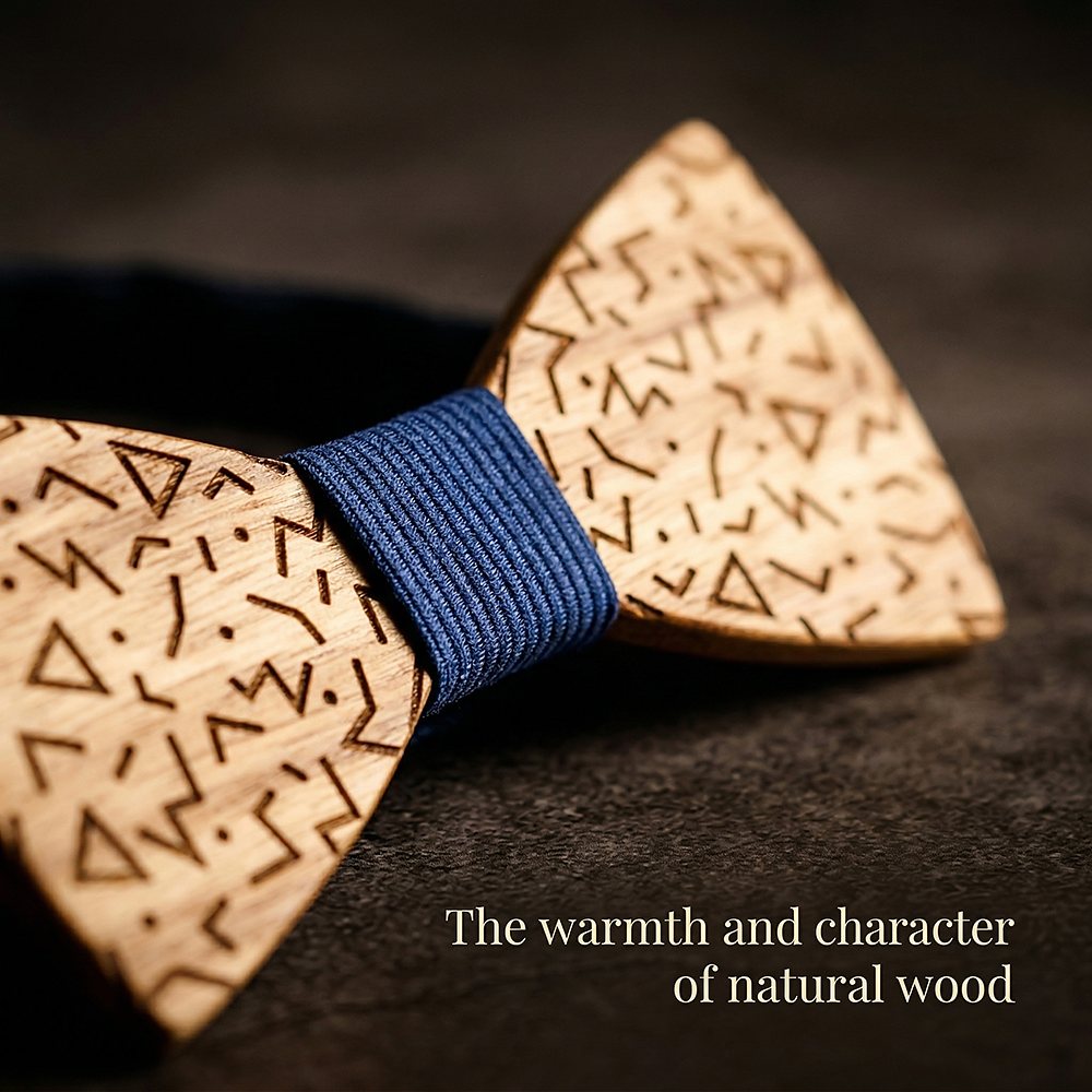 T219 T219  Sculpted Solid Bow Tie Set, Maple — view 5