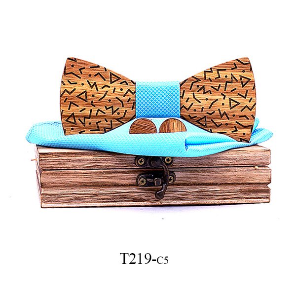 T219 T219  Sculpted Solid Bow Tie Set, Maple — colour C5