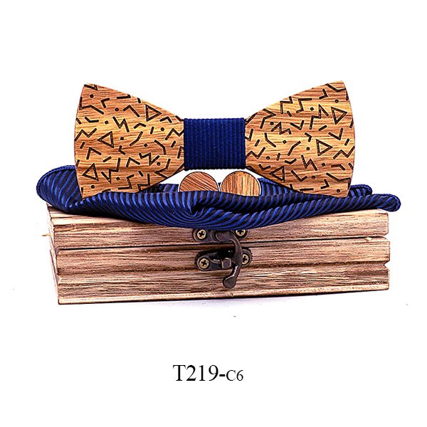 T219 T219  Sculpted Solid Bow Tie Set, Maple — colour C6