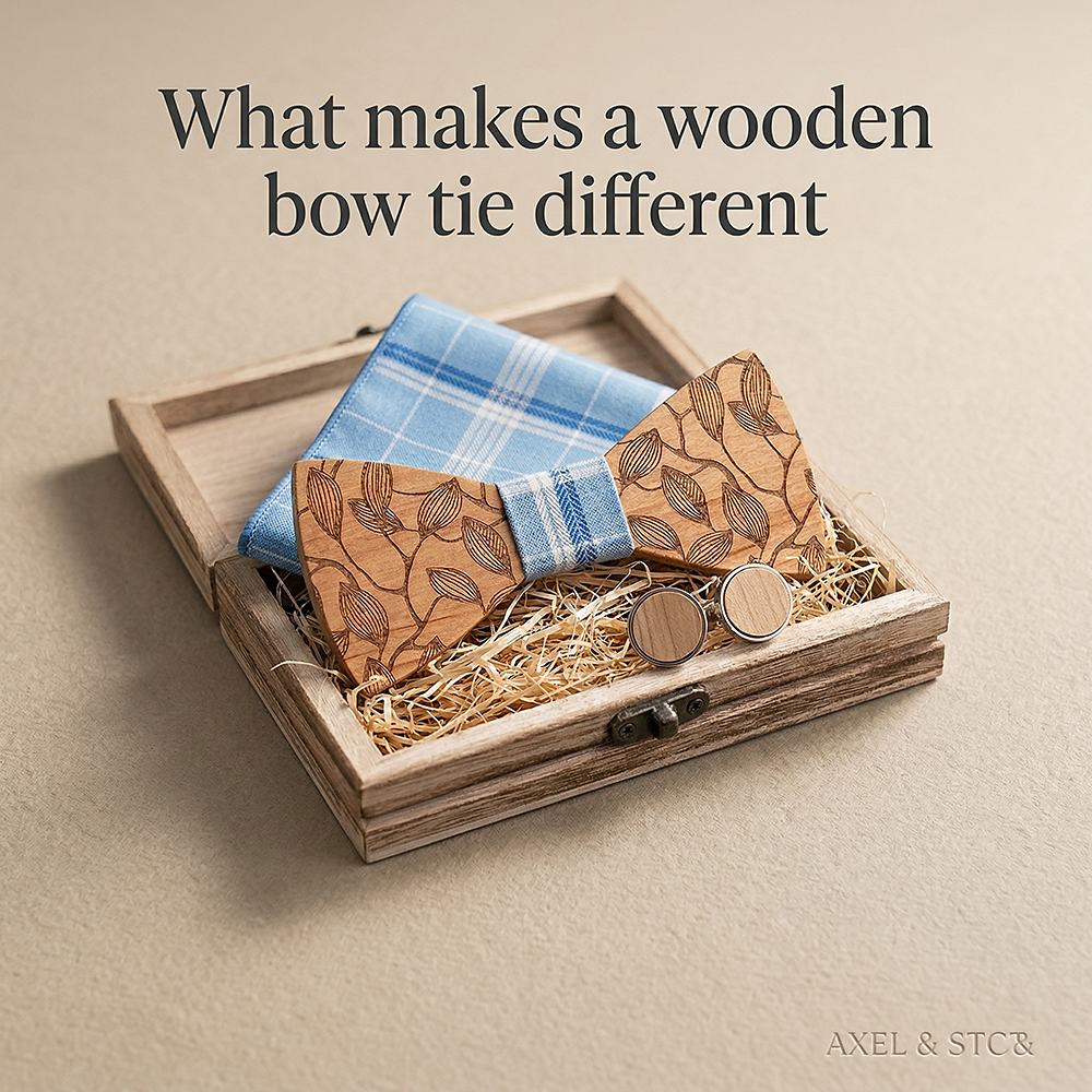 T220 T220  Leaf Vine Cutout Bow Tie Set, Maple — view 8