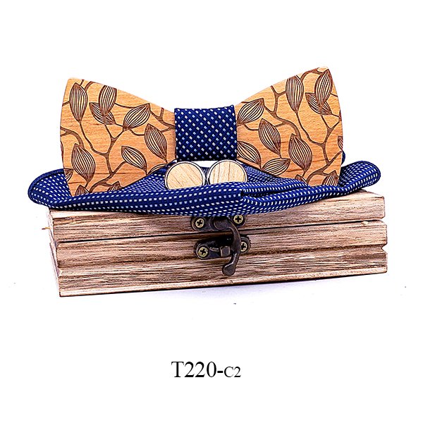 T220 T220  Leaf Vine Cutout Bow Tie Set, Maple — colour C2