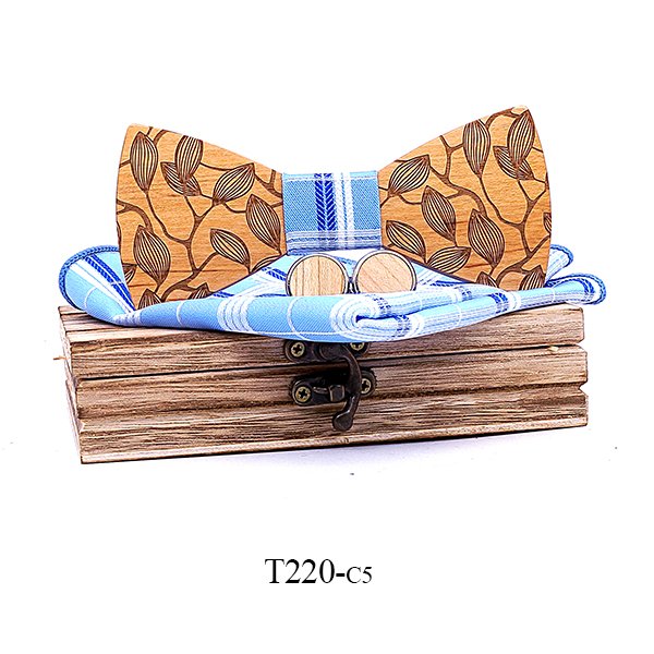 T220 T220  Leaf Vine Cutout Bow Tie Set, Maple — colour C5