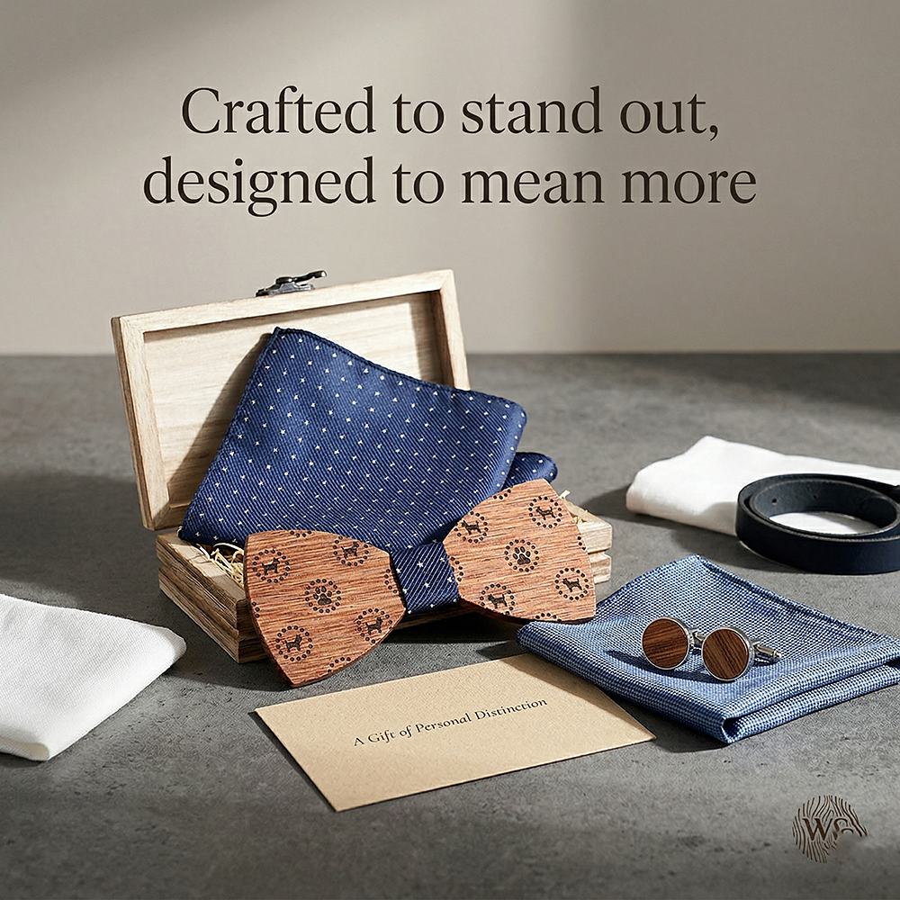 T223 T223  Dot Cutout Bow Tie Set, Walnut — view 7