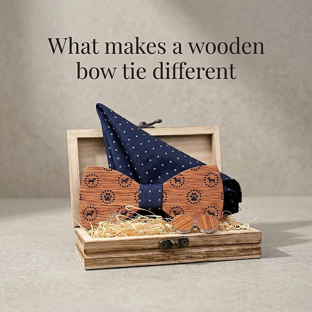 T223 T223  Dot Cutout Bow Tie Set, Walnut — view 8