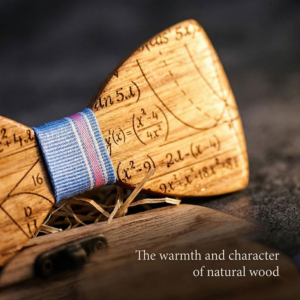 T225 T225  Solid Grain Bow Tie Set, Maple — view 5