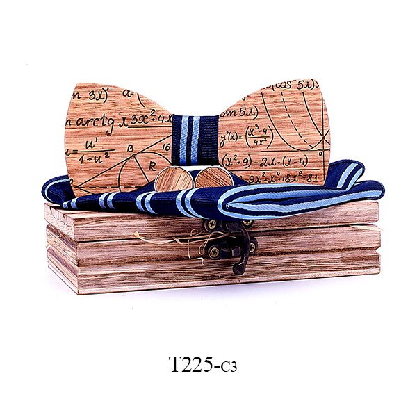 T225 T225  Solid Grain Bow Tie Set, Maple — colour C3
