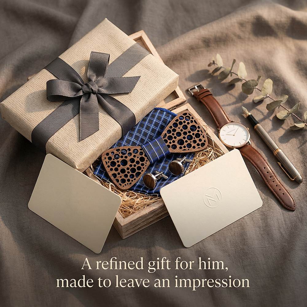 T241 T241  Damask Floral Cutout Bow Tie Set, Walnut — view 10