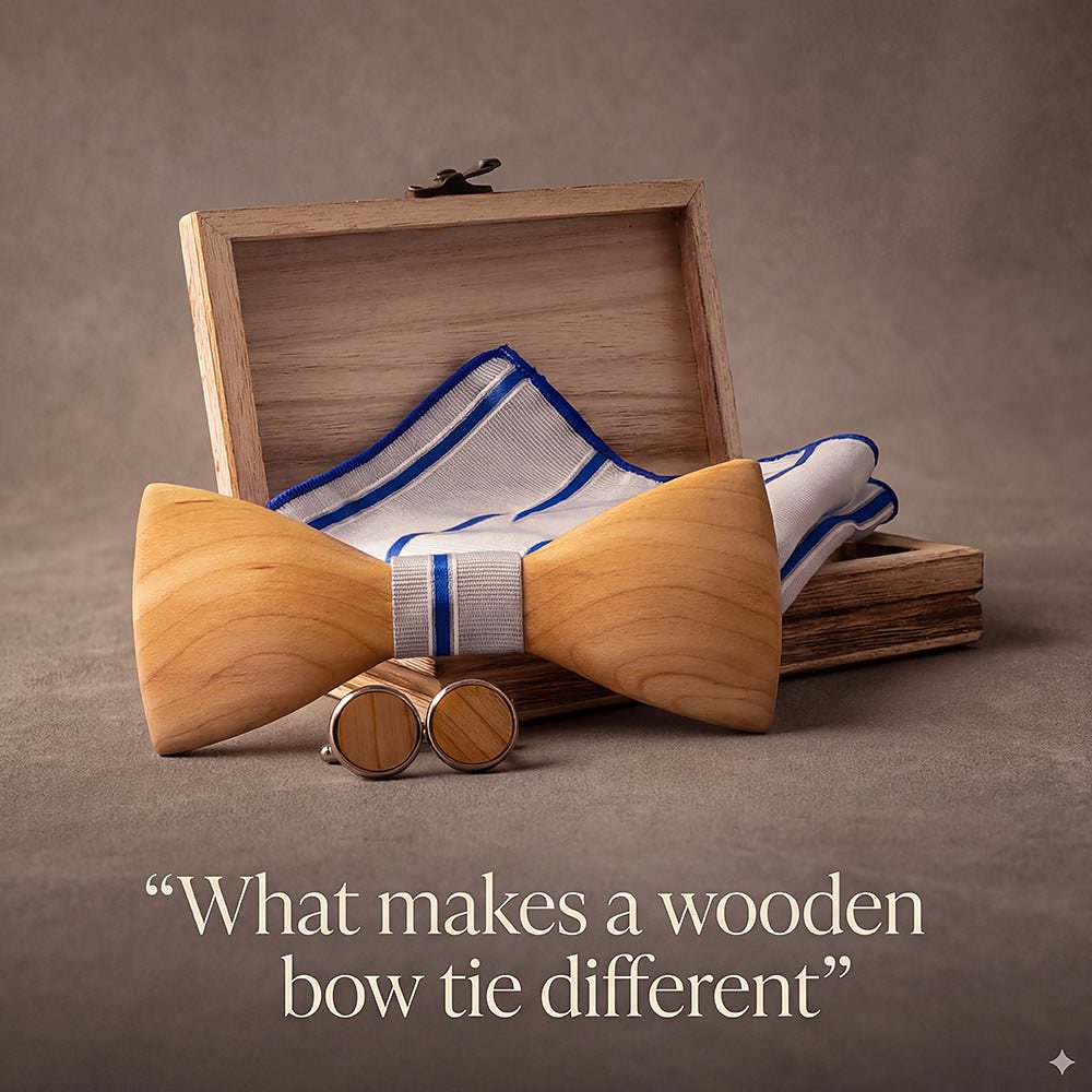 T244 T244  Solid Grain Bow Tie Set, Maple — view 8