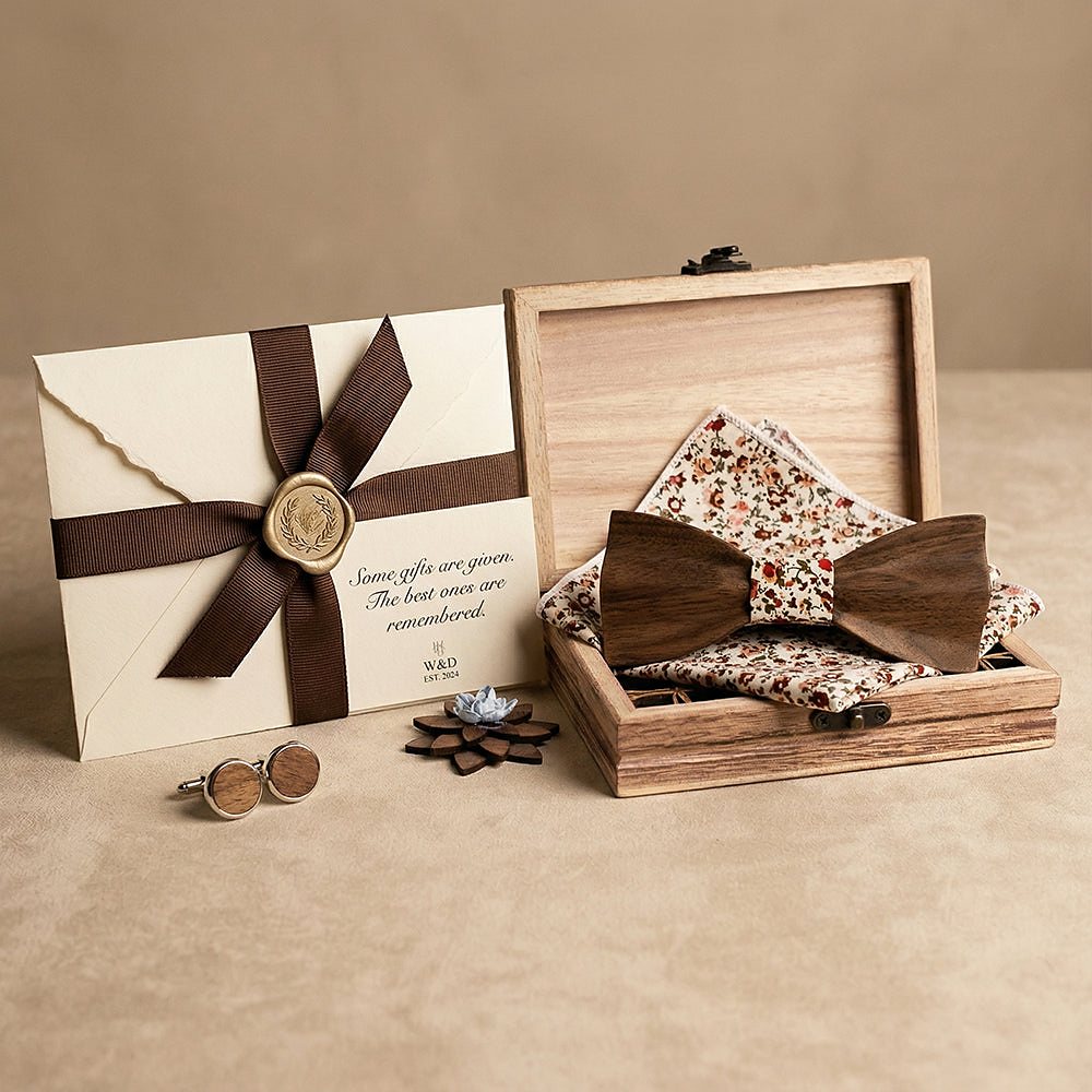 T246 T246  Floral Cutout Bow Tie Set, Maple — view 7