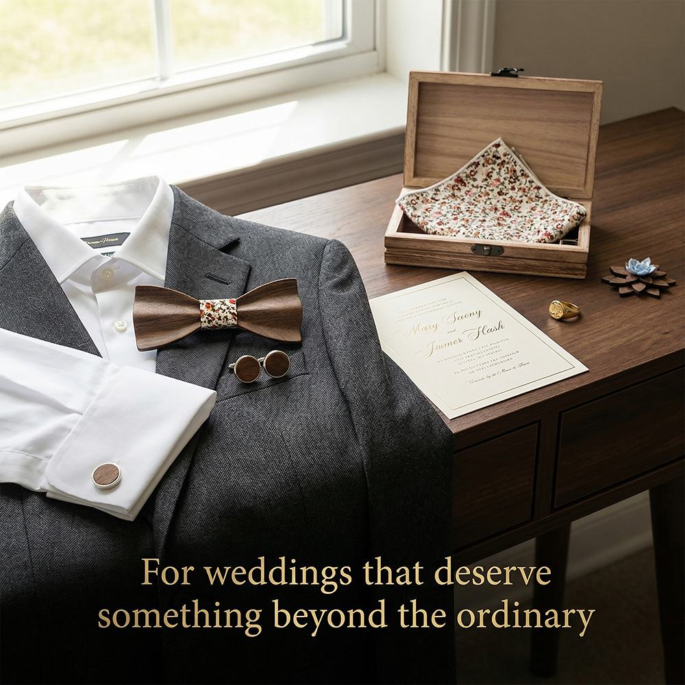 T246 T246  Floral Cutout Bow Tie Set, Maple — view 10