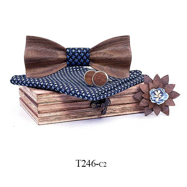 T246 T246  Floral Cutout Bow Tie Set, Maple — colour C2