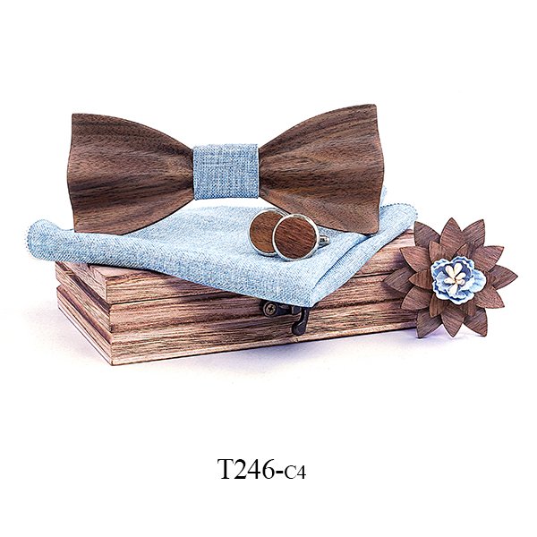 T246 T246  Floral Cutout Bow Tie Set, Maple — colour C4