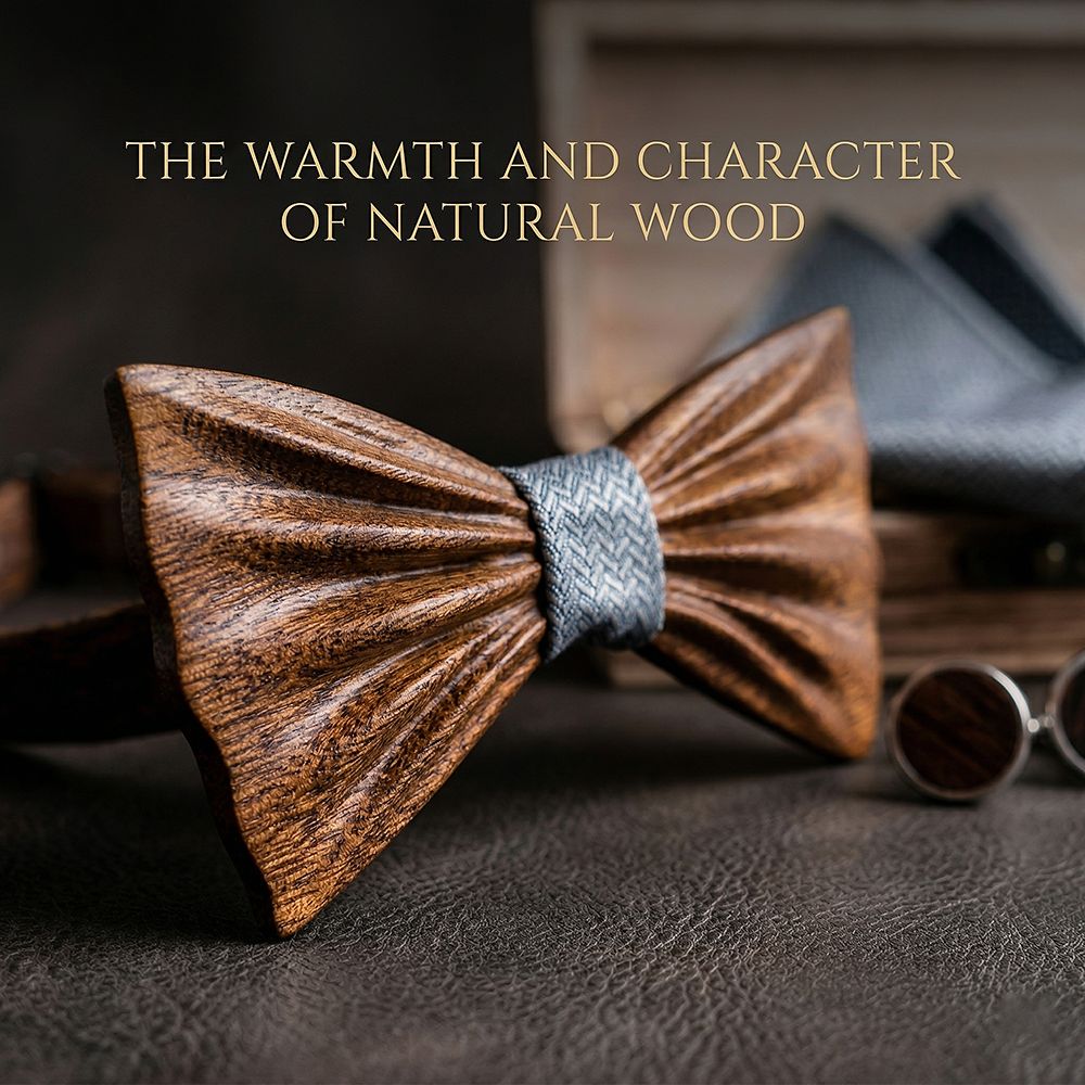 T247 T247  Grain Bow Tie Set, Zebrawood — view 5