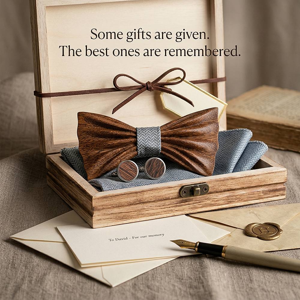 T247 T247  Grain Bow Tie Set, Zebrawood — view 7