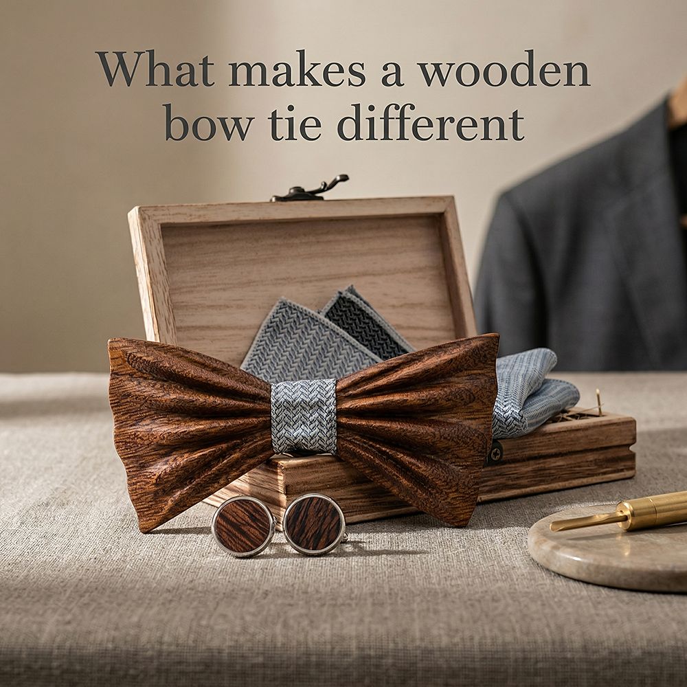 T247 T247  Grain Bow Tie Set, Zebrawood — view 9