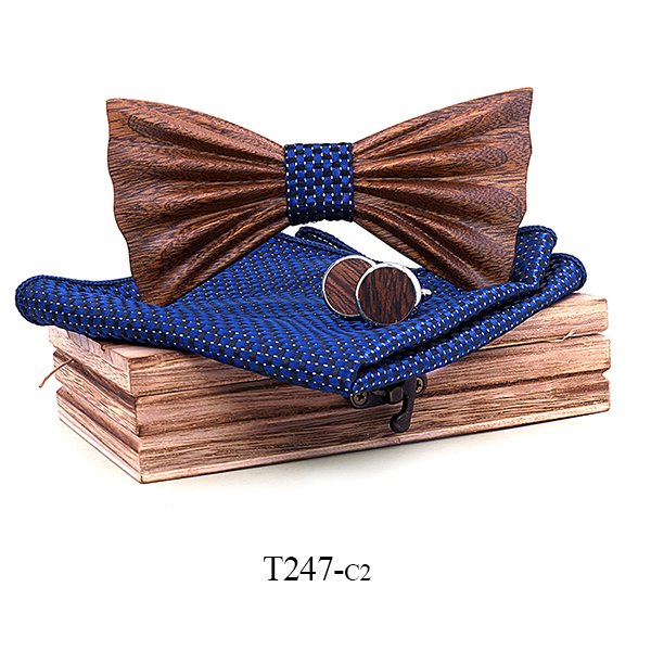 T247 T247  Grain Bow Tie Set, Zebrawood — colour C2