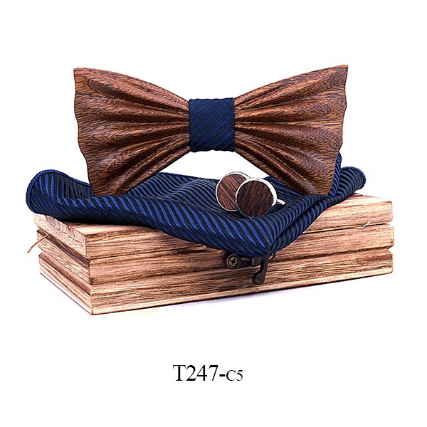 T247 T247  Grain Bow Tie Set, Zebrawood — colour C5