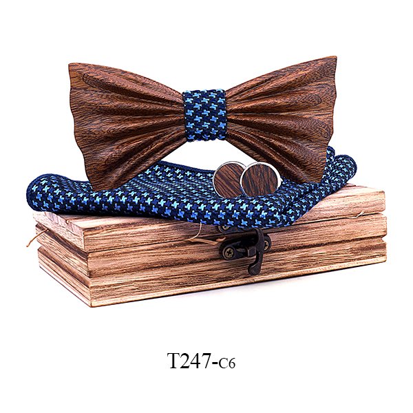 T247 T247  Grain Bow Tie Set, Zebrawood — colour C6