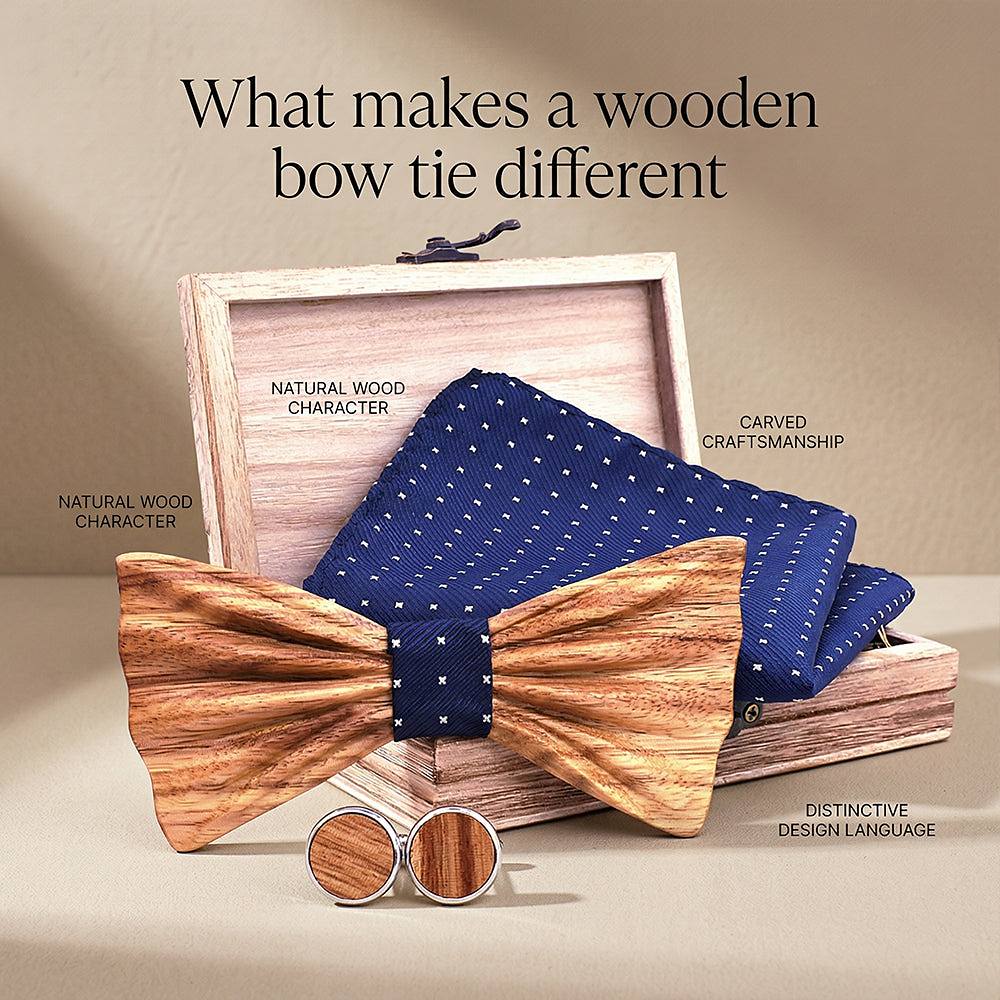 T248 T248  Grain Bow Tie Set, Zebrawood — view 8
